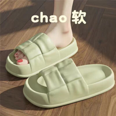 Đèn thời trang cao cấp cứt cảm giác dép nữ mùa hè đế mềm cặp đôi nhà trong nhà giày nữ chống trơn trượt đi biển nữ dép xỏ ngón