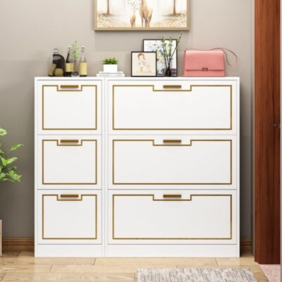Cửa tủ siêu hẹp tích hợp vào tường  siêu mỏng nhẹ tủ giày gia đình sang trọng cửa nhà lật tiền sảnh tiết kiệm không gian
