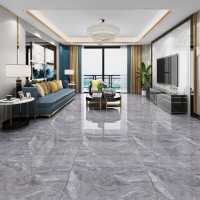 Bán buôn gạch men Quảng Đông Phật Sơn 800x800 phòng khách mới toàn thân gạch lát sàn bằng đá cẩm thạch gạch lát sàn màu xám