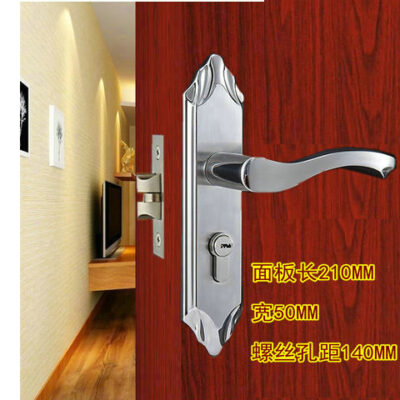 Khóa cửa cổ điển quyến rũ hiện đại tối giản vân tay siêu và khóa tay nắm cửa bằng đồng đỏ