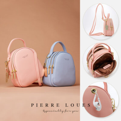 Túi đeo vai nữ Pierre-Louis mới phiên bản Hàn Quốc túi nữ màu trơn sức chứa lớn ba lô nhỏ thời trang đơn giản cho nữ