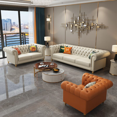 Ghế sofa sang trọng nhẹ phòng khách đơn giản không khí hiện đại sang trọng căn hộ lớn, vừa và nhỏ kết hợp ba người