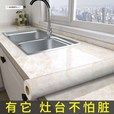 Nhãn dán chống khói nhà bếp giấy dán tường tự dính chống cháy mặt bàn bếp tân trang tủ gạch thế hệ nhà sản xuất xuyên biên giới