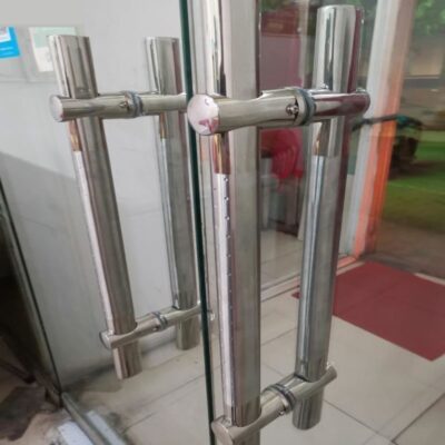 Tay cầm nhỏ tay nắm cửa bằng kính cường lực chiều dài dày 1,2 mét Khoảng cách khoét lỗ 80 có thể điều chỉnh Tay cầm 70-108cm phong cách Châu Âu