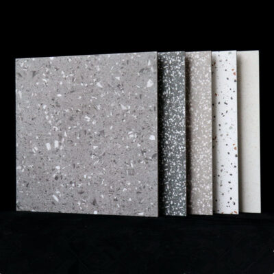 Gạch Terrazzo màu xám 600x600 phòng khách phòng ăn gạch lát nền chống trượt 800x800 màu kỹ thuật gạch ốp tường cổ