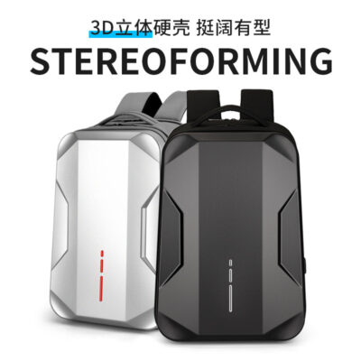 SHBO·R Ba lô công sở mới Ba lô nhựa nam Ba lô chơi game chống nước Học sinh làm việc Túi máy tính vỏ cứng