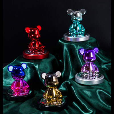 Sáng Tạo Nước Hoa Ô Tô Mạ Điện Bạo Lực Gấu Búp Bê Trang Trí Xe Ô Tô Máy Khuếch Tán Hương Thơm Trang Trí Nội Thất Ô Tô Nước Hoa