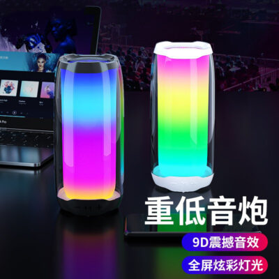 Douyin loa bluetooth màu đỏ lưới mới với đèn nhiều màu sắc ánh sáng rực rỡ âm thanh không dây loa siêu trầm chất lượng cao tại nhà