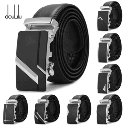 Thắt lưng nam Dulilu da bò thật 2 lớp khóa tự động quần tây nam cao cấp dây lưng kinh doanh nguồn hàng nhà sản xuất sỉ