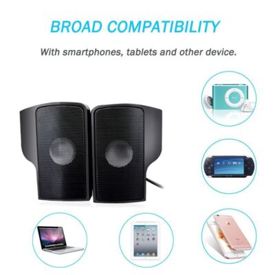 Kẹp USB màn hình máy tính để bàn mini di động âm thanh 2.0 để bàn máy tính xách tay loa kẹp loa loa siêu trầm quà tặng