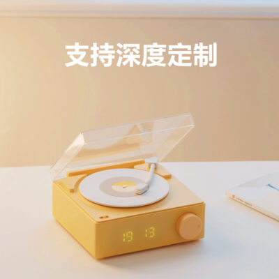 Nhà máy tùy chỉnh ghi lại đồng hồ báo thức retro loa bluetooth thẻ thời gian xuyên biên giới cáp âm thanh phát lại quà tặng âm thanh