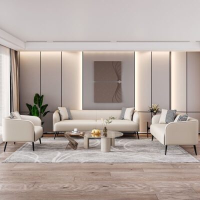 Thiết kế phòng khách Sense Technology Da nghệ thuật Sofa Căn hộ nhỏ Nhà cho thuê Hiện đại Đơn giản Căn hộ B&B Phòng ngủ Bán buôn