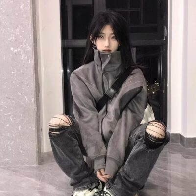 Mỹ phong cách retro đường phố nối thanh niên áo khoác nam mùa xuân và mùa thu chất lượng cao áo khoác bomber cardigan thời trang nữ