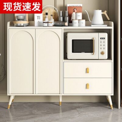 Phong cách kem tủ búp phê bàn bếp lò vi sóng giá tủ bát tủ để đồ đẹp sang trọng hiện đại tối giản tủ trà