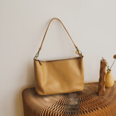 Túi Nữ Cao Cấp Cảm Giác Túi Đeo Vai Đầu Lớp Da Bò Thời Trang Đơn Giản Túi Sát Nách Túi Xách Nữ Da Thật