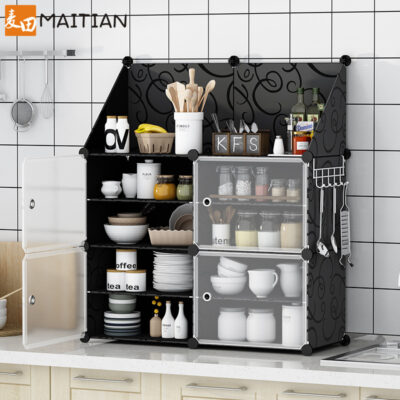 Bán buôn tủ bếp lắp ghép đơn giản đa năng tủ búp phê tủ kho hộ gia đình tủ locker kinh tế