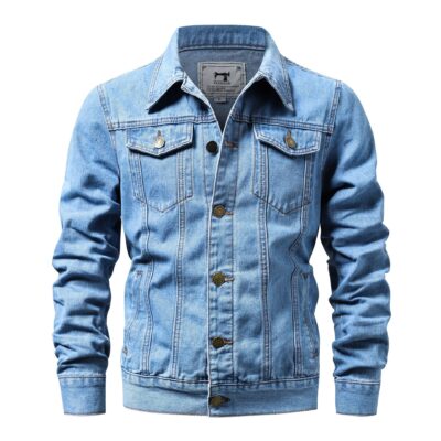 Mùa xuân năm 2023 mới xuyên biên giới denim nam áo khoác cotton mỏng Áo khoác nam denim áo khoác nam quần áo