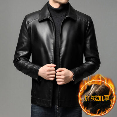 Mùa Đông 2022 Mới Da Nam Cotton PU Cotton Dày Ấm Nam Xu Hướng Cao Cấp Áo Khoác Bán Buôn