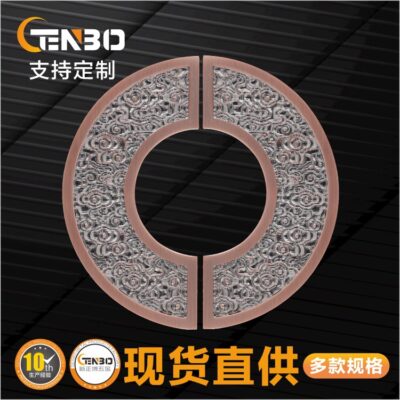 Tay cầm hình bán nguyệt chạm khắc tấm nhôm biệt thự khách sạn tay nắm cửa sang trọng phong cách cổ điển cửa gỗ tay nắm cửa trượt