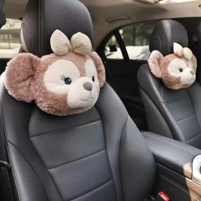 Vật tư nội thất ô tô tựa đầu ô tô hỗ trợ thắt lưng tựa đầu hình gấu tựa đầu ô tô hoạt hình tựa đầu ô tô