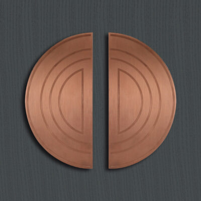 Tay cầm Tay nắm cửa kiểu Trung Quốc mới tay nắm cửa câu lạc bộ khách sạn biệt thự tay nắm cửa hình bán nguyệt tay cầm đồng cổ