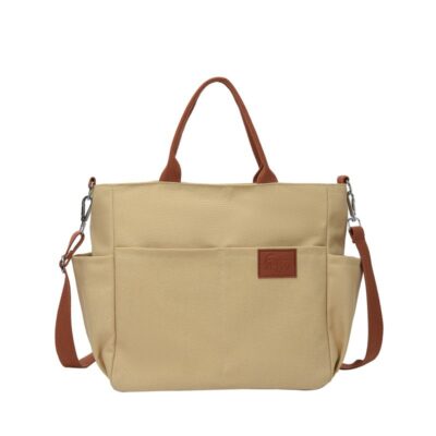 Túi vải canvas dung lượng lớn mới xuyên biên giới Túi đeo vai di động phong cách cổ điển cho nữ thời trang phù hợp với tất cả các mẫu túi tote bùng nổ bán buôn