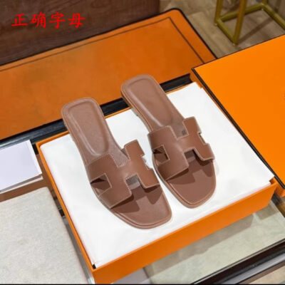 Gaohuo mùa hè 2023 mới H dép xăng đan nữ áo khoác ngoài bằng da và dép đi trong nhà từ xăng đan đi biển giày nữ