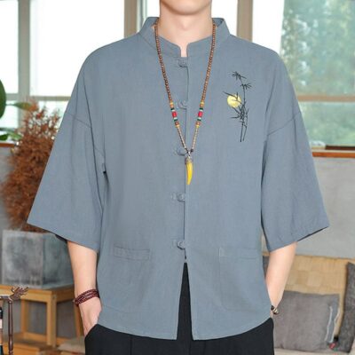 Áo sơ mi nam Tang 7 điểm tay áo sơ mi nam áo sơ mi mới hàng đầu hợp thời trang nhà máy bán buôn trạm độc lập nhà máy bán trực tiếp