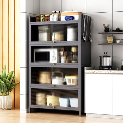 Tủ phụ cao từ trần đến sàn giá bếp đơn giản tủ để đồ nhiều tầng tủ đa năng tủ để đồ đơn giản gia đình