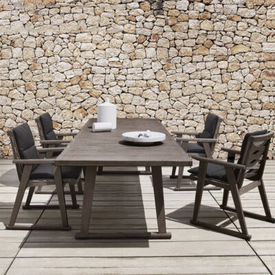 Bàn ghế gỗ cứng ngoài trời kết hợp sân vườn biệt thự khách sạn ngoài trời giải trí ngoài trời bàn ghế gỗ tếch sát trùng