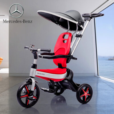 Mercedes-Benz Chính Hãng Xe Ba Bánh Trẻ Em Trẻ Em Bàn Đạp Xe Đạp Có Thể Gập Lại Trẻ Sơ Sinh Tay Đẩy Tập Đi Xe Đẩy Cho Bé