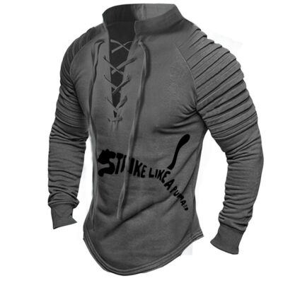 Ngoại thương ga độc lập áo thun dài tay nam chiến thuật Amazon dài tay cổ chữ V phối màu phù hợp với áo sơ mi Henry xếp ly giản dị