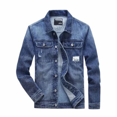 Áo khoác denim nam Áo khoác mùa xuân nam rời Quần áo nam mùa xuân và mùa thu Áo khoác hợp thời trang nam