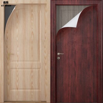 Miếng dán cửa cho cả phòng cửa phòng ngủ giấy chống thấm dày tự dính nội thất tủ quần áo tủ bàn cửa gỗ đổi mới miếng dán