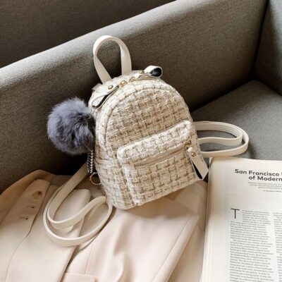 Ba Lô Mini Nữ Mới Phong Cách Hàn Quốc Thời Trang Đa Năng Lửa Len Ba Lô Nhỏ Du Lịch Nữ Nóng Bừng
