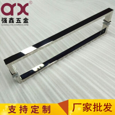 Thép không gỉ tay cầm ống vuông phòng tắm khách sạn vàng đen đồng cổ gương Đẹp phòng tắm Tay nắm cửa kính
