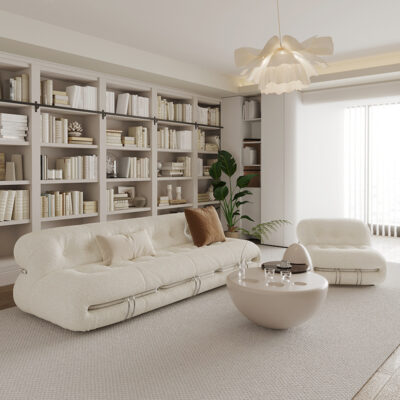 Kem gió lưới vải đỏ sofa phòng khách căn hộ nhỏ hiện đại wabi sabi gió hà mã thép răng sofa giải trí kết hợp