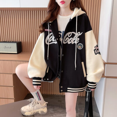 Cô gái 12 tuổi mùa xuân và mùa thu bóng chày 13 học sinh trung học cơ sở lỏng lẻo 15 chàng trai lớn áo khoác mỏng giản dị quần áo mới áo khoác