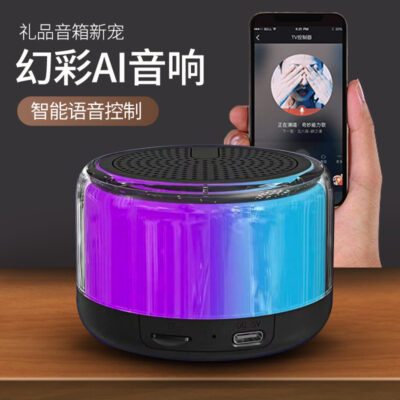 2023 loa bluetooth gia đình mini mới không dây phát sáng nhiều màu sắc chiếu sáng AI thông minh loa quà tặng