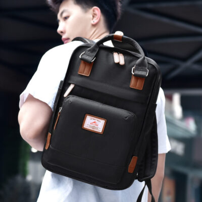 Ba Lô Nam Dung Tích Lớn Túi Học Sinh Trung Học Cơ Sở Đơn Giản Nhẹ Máy Tính Du Lịch Thời Trang Khuôn Viên