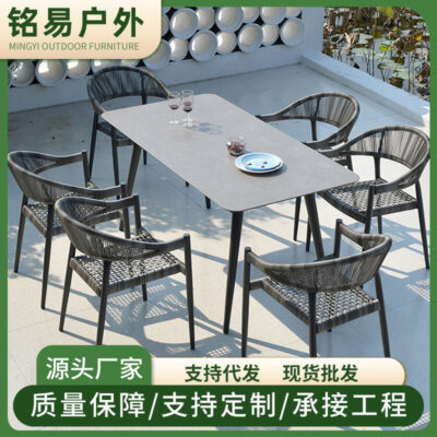 Bàn Ghế Ngoài Trời Bắc Âu Khách Sạn Cafe Ghế Bàn ghế mây Biệt Thự Giải Trí Sun Room Sân Vườn Bàn Ghế Mây