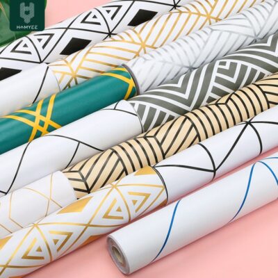 Cung Cấp Xuyên Biên Giới 45 Giấy Dán Tường Phòng Khách Hình Học Ba Chiều Dày Dặn Giấy Dán Tường Nội Thất Phòng Ngủ Cải Tạo Tường Bao Tự Dính Bán Buôn