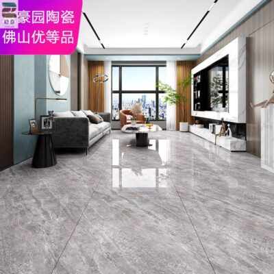 Quảng Đông Phật Sơn toàn thân bằng đá cẩm thạch 800800 gạch lát sàn phòng khách màu xám gạch lát sàn chống trơn trượt chống mài mòn