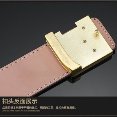 Thắt lưng nam thương hiệu Donkey khóa chữ cổ điển thương hiệu lớn ngoại thương thắt lưng thời trang đa năng nam da bò thật phiên bản Hàn Quốc