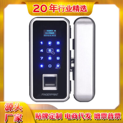 Khóa điều khiển truy cập không dây khung đơn văn phòng hai cửa không có lỗ Khóa điện tử thông minh khóa kết hợp khóa cửa kính khóa vân tay