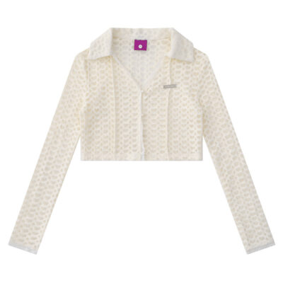 YPRS nam đường phố Mỹ hip-hop retro màu trơn áo len ngắn thoáng khí hot girl áo len dài tay nữ dáng rộng