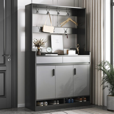 Tủ Giày Nhà Cửa Đèn Sang Trọng Hiện Đại Mới Nhập Hiên Tủ Ban Công Dung Tích Lớn Cửa Đơn Giản Giá Để Giày