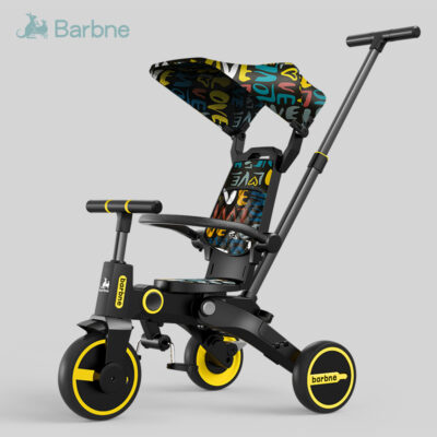 Baba Bùn Trẻ Em Ba Bánh Tập Đi Cho Bé Hiện Vật Xe Đẩy Tập Đi Cho Bé Có Thể Gập Lại Nhẹ Xe Đạp Cho Bé