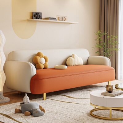 Căn Hộ Nhỏ Sofa Vải Bắc Âu Nhà Hiện Đại Phòng Khách Lười Chống Thấm Nước Công Nghệ Vải Lưới Đỏ Cửa Hàng Quần Áo Sofa