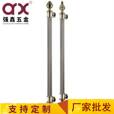 Cổ phong cách Châu Âu câu lạc bộ khách sạn ống tròn đồng trượt Tay nắm cửa bằng đồng nguyên chất Tay nắm cửa phần cứng bán buôn